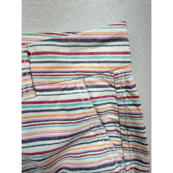 Khakis By Gap Women's Girlfriend 3 Inch Shorts Stretch Stripe Sz 6/28 Multicolor - Picture 5 of 11
